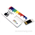 Unidad flash USB de tarjeta de visita